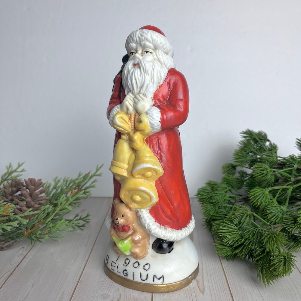 Vintage Santas of the World '1900 Belgium' Ceramic Figurine 8" Tall Christmas